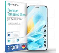 smartect Verre Trempé 3 + 3 Pièces pour Honor 200 Lite 5G