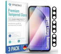 smartect Verre Trempé 3 + 3 Pièces pour Samsung Galaxy A55 5G