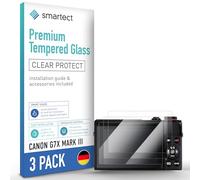 smartect Verre Trempé [3 Pièces, Clear] pour Canon G7X Mark III, Protecteur d'écran en Verre HD Anti Rayures, Sans Bulles, Dureté 9H, 0.3mm Ultra Transparent, Ultra Résistant