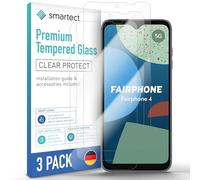 smartect Verre Trempé 3 Pièces pour Fairphone 4 (Camera Cutout)