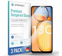 smartect Verre Trempé 3 Pièces pour Xiaomi Redmi 13c / Poco C65