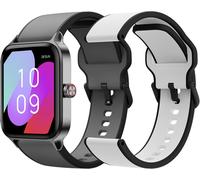 Smartee Duo Pro ¿ Smartwatch Montre Intelligente Avec Gps, Écran Amoled 1,78¿, True Wireless, Appels Bluetooth, Batterie 9 Jours, 100 Sports, 2 Bracelets Inclus (Blanc Et Noir), Ip68
