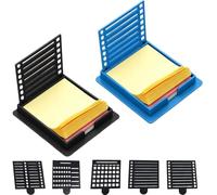 Smarter Sticky Note Kit, 2PCS Holder with 5 Template Stencils, 3x3 Organizer, Reusable Dispenser for Office, Home, School, Daily Planning, To-Do Lists
