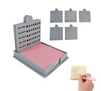 Smarter Sticky Note Kit, Sticky Note Holder + 5 Versatile Templates - Organize Notes, Boost Productivity & Master Daily Planning, Perfect for to-do Lists, Home, Office (Gray)