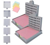 Smarter Sticky Note Kit, Ultimate Sticky Note Holder with 5 Versatile Templates, Boost Productivity & Master Daily Planning, Sticky Notes Holder (grey*2)