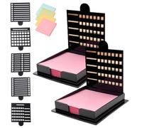 Smarter Sticky Note Kit, Ultimate Sticky Note Holder with 5 Versatile Templates, Boost Productivity & Master Daily Planning, Sticky Notes Holder (black*2)
