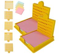 Smarter Sticky Note Kit, Ultimate Sticky Note Holder with 5 Versatile Templates, Boost Productivity & Master Daily Planning, Sticky Notes Holder (yellow*2)