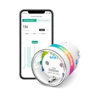 SMARTERCURRY Prise Connectée WiFi (Type F), Prise Intelligente Mini 13A avec mesure du courant, compatible avec Alexa et Google Home, commande vocale et télécommande via application, 1 pièce