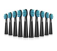 Smarterrcare Lot de 10 têtes de rechange pour brosse à dents électrique Fairywill FW-507/508/551/917/959, FW-D1/FW-D3/FW-D7/FW-D8, YUNCHI Y1 - Foncé