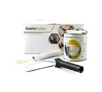 SmarterSurfaces Peinture d'écran de projection pour mur 4K + apprêt | 12,5 m ² Blanc mat | Peinture murale interactive | Peintures de projecteur 4K lavables avec valeur de gain 1,0 pour intérieur