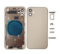 Smartex® Chassis Arriere en Verre + Coque + Tiroir SIM Compatible avec iPhone 11 | sans Logo, sans Composants PRÉINSTALLÉS (Blanc)