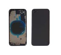 Smartex® Chassis Arriere en Verre + Coque + Tiroir SIM Compatible avec iPhone 8 |sans Logo, sans Composants PRÉINSTALLÉS (Gris)