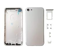 Smartex® Chassis Arriere en Vitre + Coque + Tiroir SIM Compatible avec iPhone 7 | Back Cover + Frame (Argent)