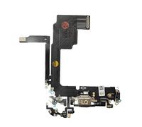 Smartex® Connecteur de Charge Compatible avec iPhone 15 Pro Noir - Câble Nappe de Rechange avec connecteur