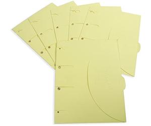 Smartfolder Jaune - Pack de 6 Pochettes de Rangement - format A4