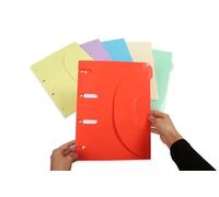 Smartfolder pelliculées Assortis - Pack de 6 Pochettes de Rangement - format A4