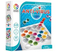 SmartGames - Anti Virus - Jeu de Réflexion et de Logique - Expulse Le Virus Rouge - 60 Défis de Niveaux Différents - 1 Joueur - A partir de 8 Ans