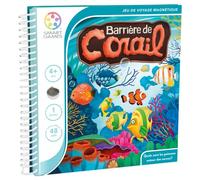 SmartGames - Barrière de Corail - Jeu de Réflexion - Jeu de Voyage Magnétique - 48 Défis de Niveau Facile à Difficile - Livret de Poche - 1 Joueur - pour Enfants Dès 4 Ans