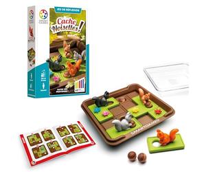 SmartGames - Cache Noisettes - Jeu de Réflexion et de Logique - Mettez Vos provisions à l'abri - 60 Défis de Niveaux Différents - 1 Joueur - A partir de 6 Ans