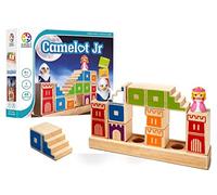 SmartGames - Camelot Jr - Jeu de Réflexion en Bois - Aide le Chevalier à Rejoindre sa Princesse - 48 Défis de Différents Niveaux - 1 Joueur - A Partir de 4 Ans, Blanc.