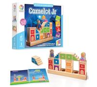 SmartGames - Camelot Jr - Jeu de Réflexion en Bois - Aide Le Chevalier à Rejoindre sa Princesse - 48 Défis de Différents Niveaux - 1 Joueur - A Partir de 4 Ans