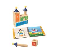 SmartGames - Château Logique - Jeu de Réflexion en Bois - Bâtis Tours et Châteaux - 48 Défis de Différents Niveaux - 1 Joueur - pour Enfants à Partir de 3 Ans