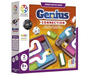 SmartGames - Genius Connection, Jeu de Puzzle de Combat à 1 ou 2 Joueurs, à partir de 8 Ans