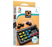 SmartGames - IQ Arrows - Jeu de Réflexion - Suivez Les flèches pour trouver la Solution de Placement - 120 Défis - 2D et 3D - Niveau Facile à Expert - 1 Joueur - A Partir de 7 Ans