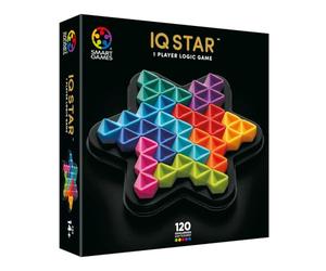 SmartGames IQ Deluxe Star - Puzzle logique Star-Board avec 120 défis | Grille hexagonale, 3 orientations | Coffret cadeau noir et doré de qualité supérieure | À partir de 14 ans