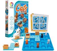 SmartGames Jeu de puzzle Chats & Boxes – 60 défis – 7 ans et plus – SG450