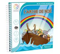 SmartGames - L'Arche de Noé - Jeu de Voyage Magnétique - Embarquez Tous Les Animaux à Bord - 48 Défis de Différents Niveaux - 1 Joueur - A partir de 5 Ans - Version Française