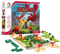 SmartGames - Les Dragons 100 Flammes - Jeu de Société Enfant 7+ - 2 Joueurs - Jeu de Stratégie et de Placement avec Tuiles et Dragons - Développe Logique et Réflexion - Aventure Médiévale