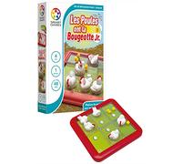 SmartGames - Les Poules Ont la Bougeotte Jr - Jeu de Réflexion - 48 Défis de Niveau Facile à Difficile - Mets Une Poule sur Chaque Œuf - 1 Joueur - pour Enfants Dès 4 Ans