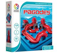 SmartGames - Pagodes - Jeu de Réflexion - Construis Chemins et Ponts pour Relier Les Pagodes Entre Elles - 80 Défis - 1 Joueur - pour Enfants à Partir de 7 Ans