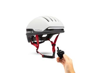 SMARTGYRO Smart-Helmet White Pro, L Unisex-Adult, Blanc, L