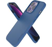 Smartish Coque Fine pour iPhone 14 Pro - Compatible Gripmunk avec MagSafe [légère et protectrice] - Coque Fine avec Doublure en Microfibre - Bleu sur Le Vert