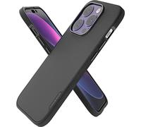 Smartish Coque Fine pour iPhone 14 Pro - Gripmunk Compatible avec MagSafe [légère + protectrice] - Coque Fine avec Doublure en Microfibre - Noir Tie Affair