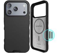 Smartish Coque magnétique Gripmunk pour iPhone 2025 Pro - Contrôle de l'appareil Photo - Affaire Cravate Noire