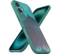Smartish® Gripmunk Coque aimantée pour iPhone 16, Compatible avec MagSafe, légère, Fine, antidérapante avec revêtement en Microfibre, Montagnes (Moving Mountains)