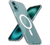 Smartish® Gripmunk Coque aimantée pour iPhone 16 Plus, Compatible avec MagSafe, légère, Fine, antidérapante avec revêtement en Microfibre, Transparent (Clearly Clear)