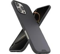 Smartish® Gripmunk Coque aimantée pour iPhone 16 Pro Max, Fine, légère et antidérapante avec revêtement en Microfibre, Noir (Black Tie Affair)