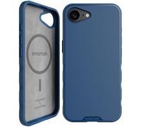 Smartish® Gripmunk Coque aimantée pour iPhone 16e 2025, Fine, légère et antidérapante avec revêtement en Microfibre, Vert et Bleu (Blues on The Green)