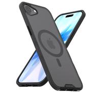 Smartish® Gripmunk Coque aimantée pour iPhone 16e 2025, Fine, légère et antidérapante avec revêtement en Microfibre, Noir (Clearly Black)