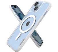 Smartish Gripmunk Coque Fine pour iPhone 15 - Compatible avec MagSafe [légère + protectrice] Coque magnétique Fine avec Doublure en Microfibre - Transparente