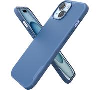 Smartish Gripmunk Coque Fine pour iPhone 15 - Compatible avec MagSafe [légère + protectrice] - Coque magnétique Fine avec Doublure en Microfibre - Bleu sur Le Vert