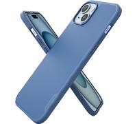 Smartish Gripmunk Coque Fine pour iPhone 15 Plus - Compatible avec MagSafe [légère + protectrice] - Coque magnétique Fine avec Doublure en Microfibre - Bleu sur Le Vert
