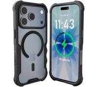 Smartish Gripzilla - Coque de Protection magnétique Transparente pour iPhone 17 Pro - Robuste et résistante - Anti-jaunissement - Testée Contre Les Chutes pour Apple iPhone 17 Pro - Noir Clair