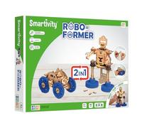 Smartivity - Roboformer Wooden Construction Set, 2 in 1 Robot & Vehicle, 83 Pieces, Ages 6+