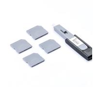 SMARTKEEPER Bloqueur de port SD Mini 4 pièces + clé Gris
