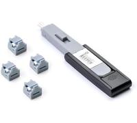 SMARTKEEPER Verrouillage de ports SK MNL04PKGY – RJ11 4 pièces avec clé, gris